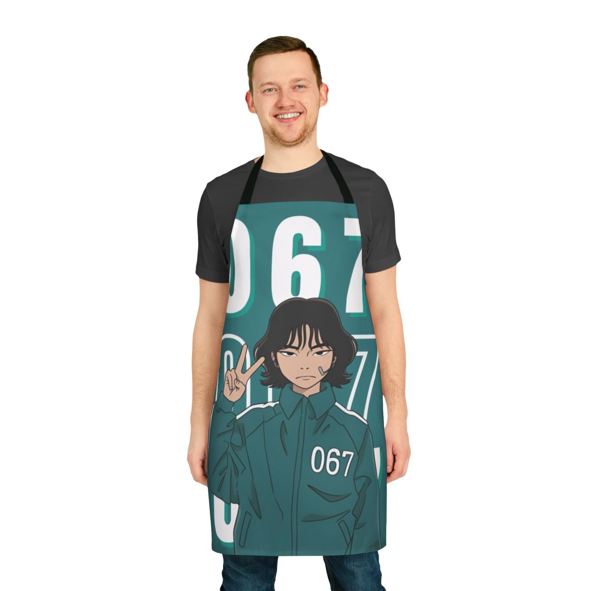 Kang Sae Byeok character inspired kitchen apron from the Netflix series Squid Game