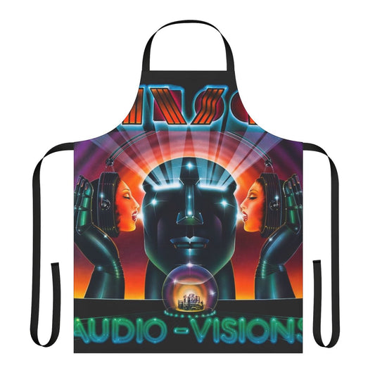 Kansas band logo inspired audio visions apron