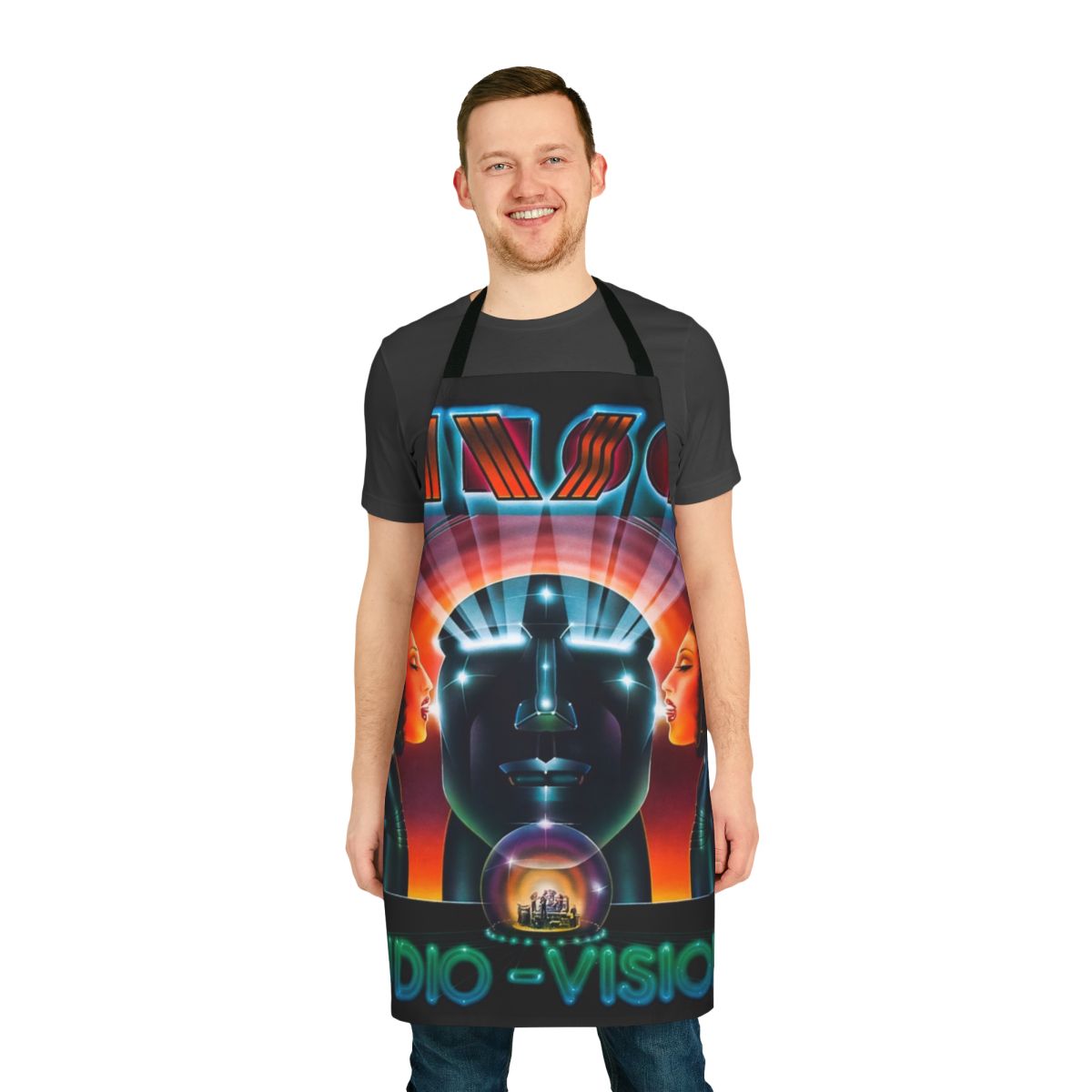 Kansas band logo inspired audio visions apron
