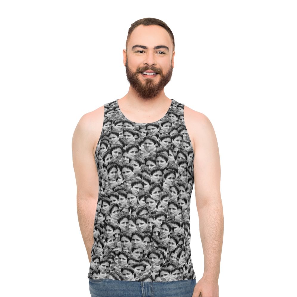 Kappa Twitch emote abstract pattern unisex tank top
