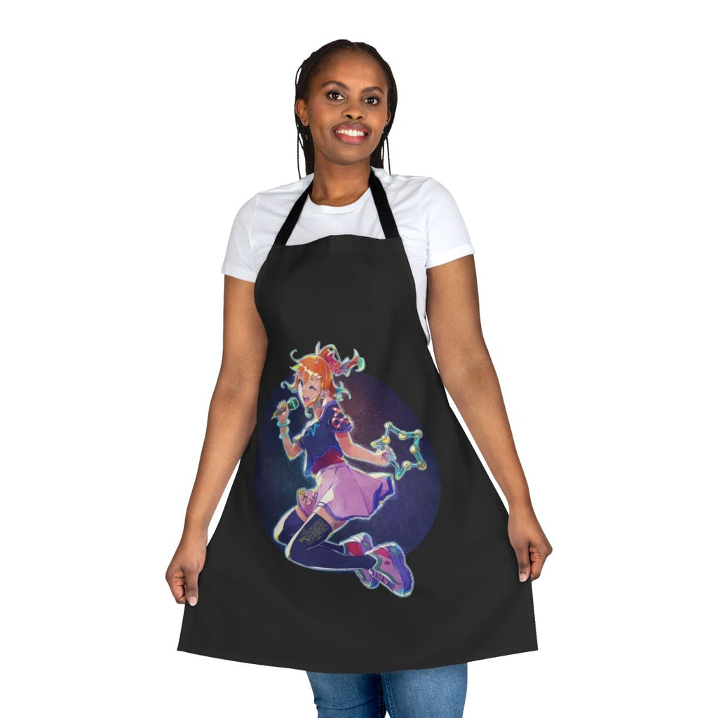 Anime-style karaoke apron with Mugen character design