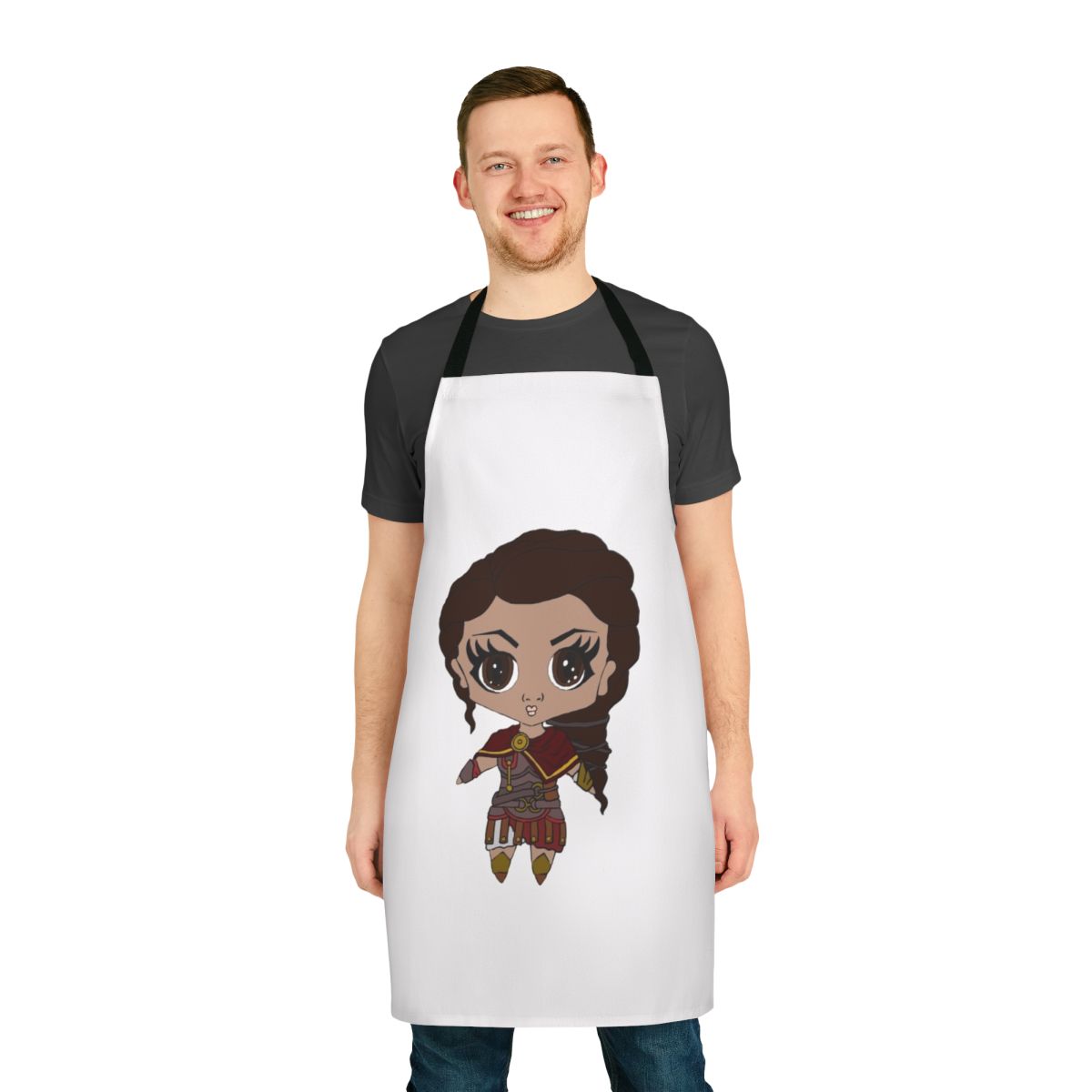 Kassandra-inspired apron featuring the Assassin's Creed Odyssey character