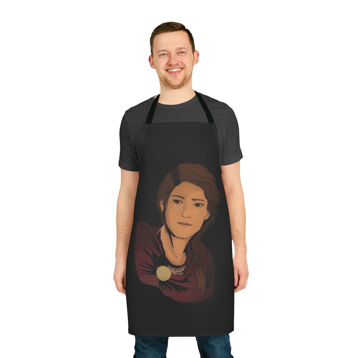 Kassandra The Eagle Bearer-inspired apron with Assassin's Creed logo and design
