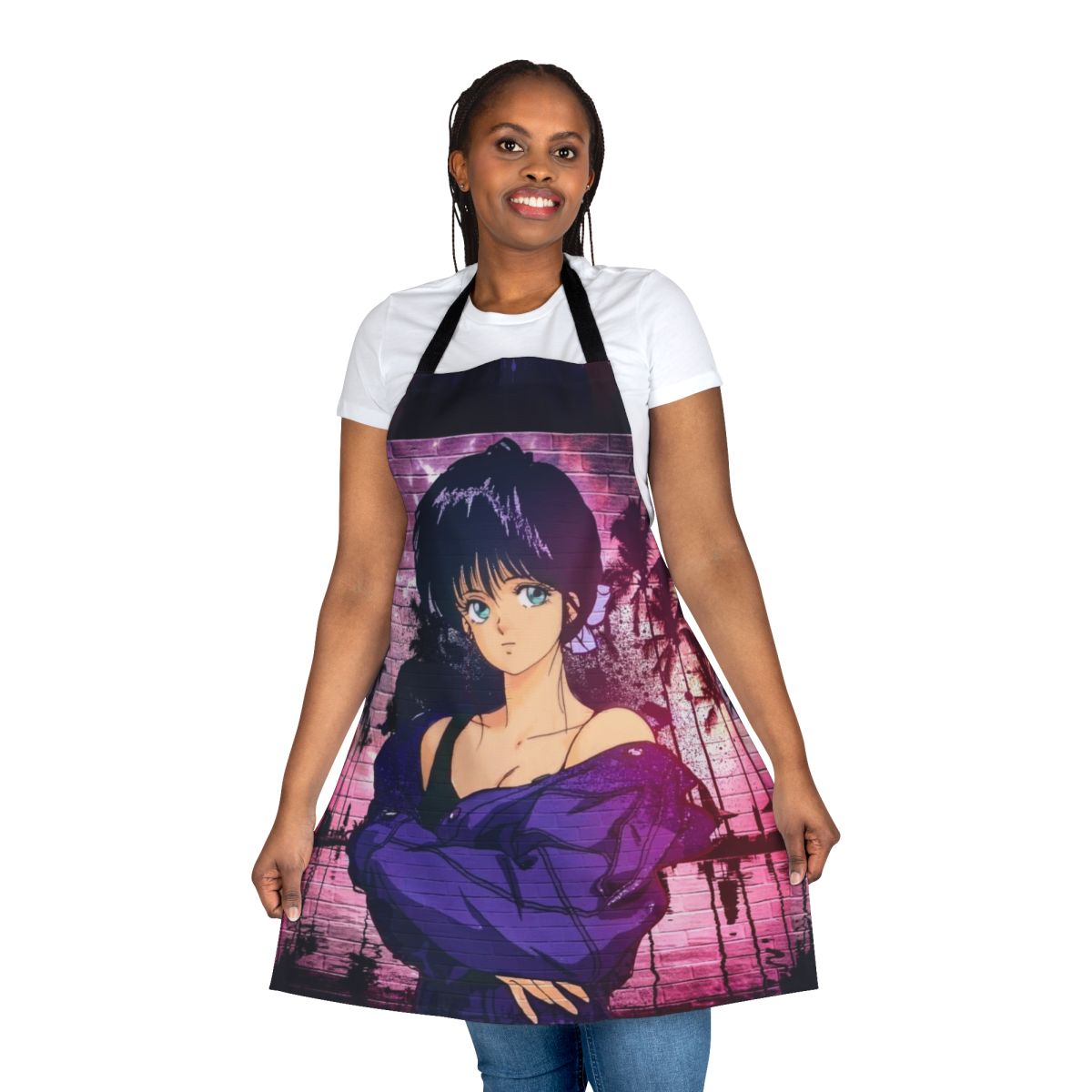 Kimagure Orange Road inspired anime apron with Madoka design