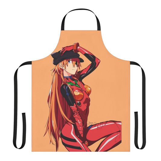 Kawaii anime-style apron with Japanese design elements