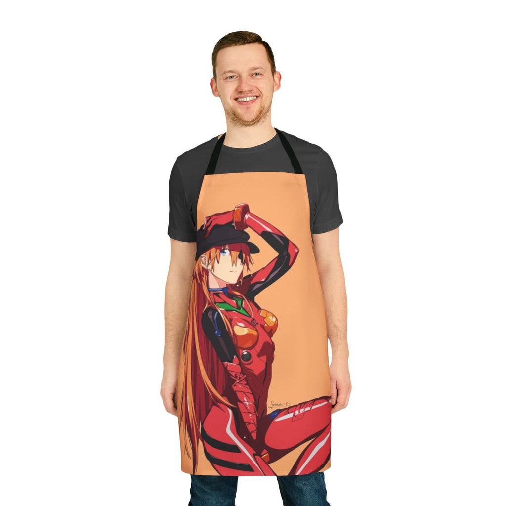Kawaii anime-style apron with Japanese design elements