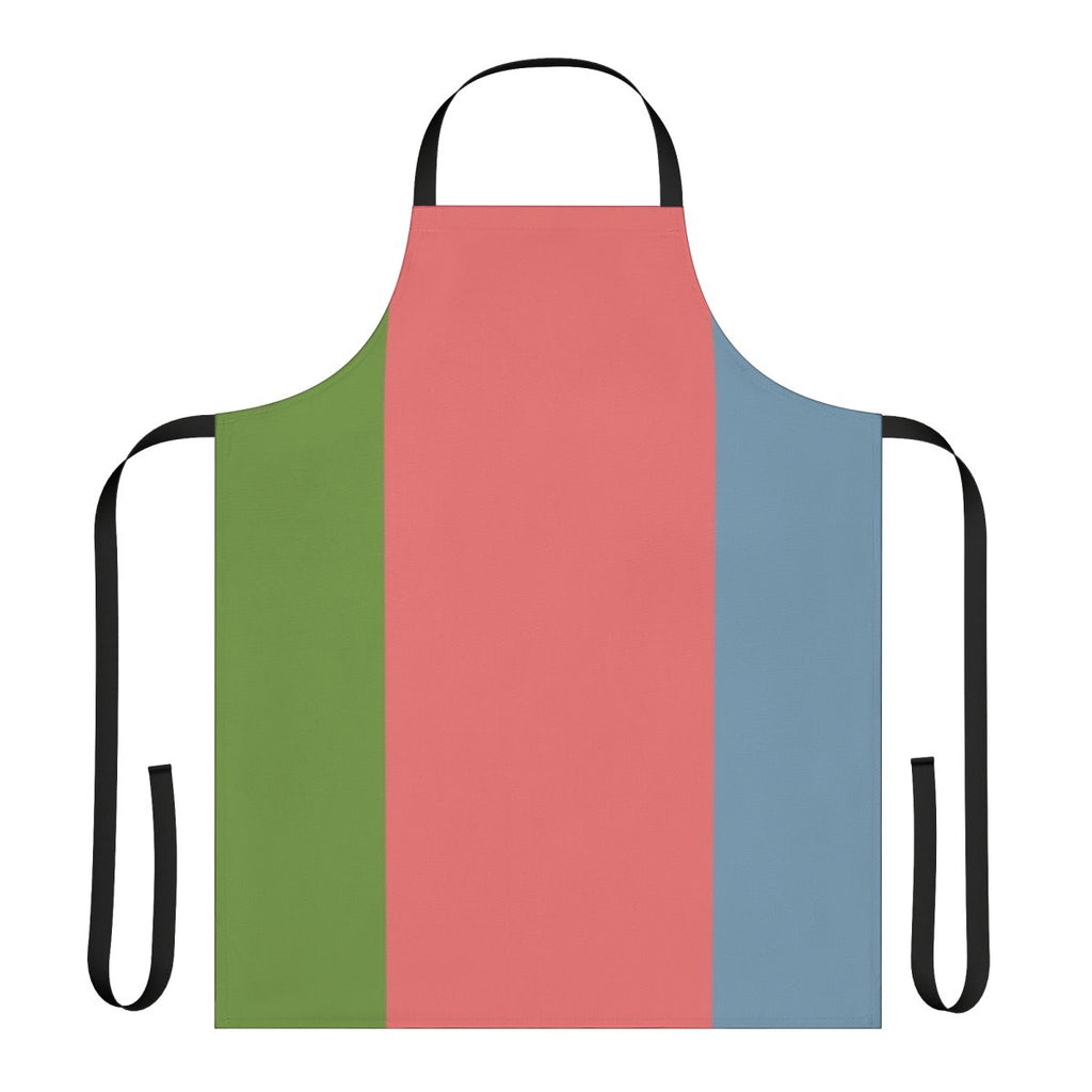 Kawaii cartoon superhero girls apron featuring the Powerpuff Girls