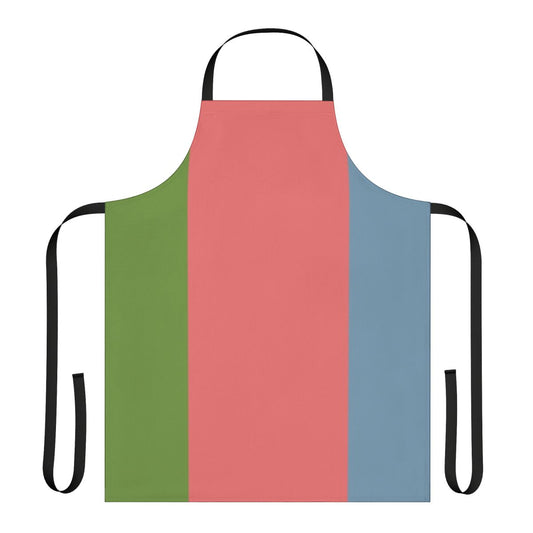 Kawaii cartoon superhero girls apron featuring the Powerpuff Girls