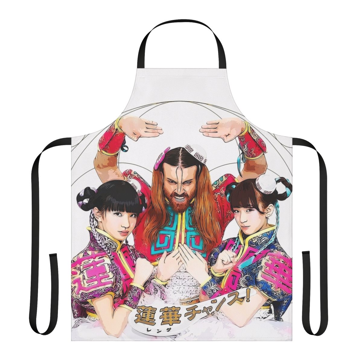 Ladybaby inspired apron featuring a kawaii metal design