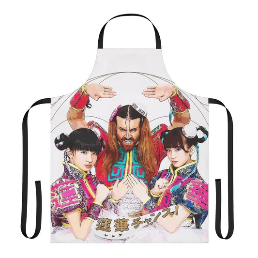 Ladybaby inspired apron featuring a kawaii metal design