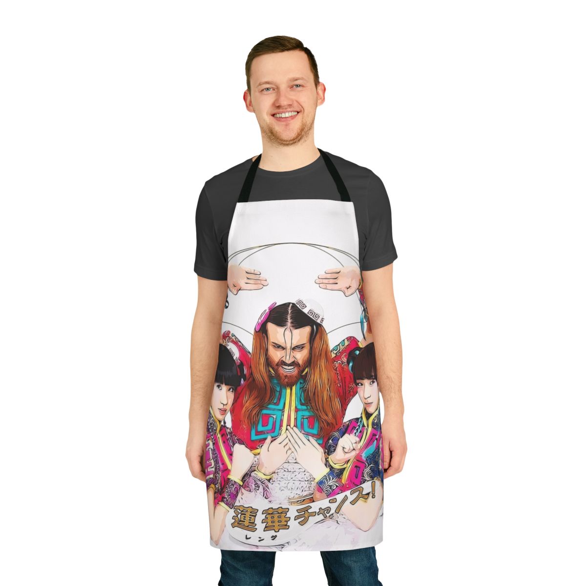 Ladybaby inspired apron featuring a kawaii metal design