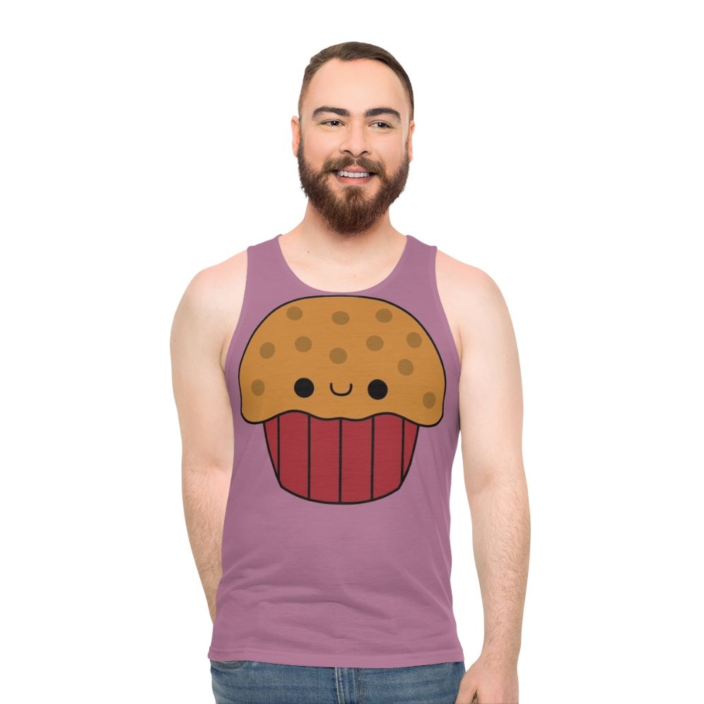 Kawaii muffin unisex tank top