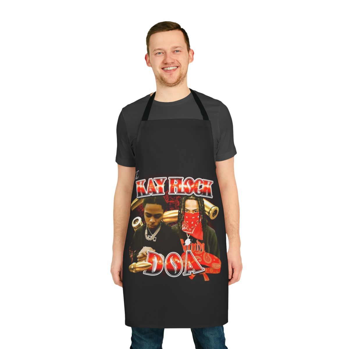 Kay Flock inspired apron, featuring a stylish design for bronx drill and NY rap enthusiasts