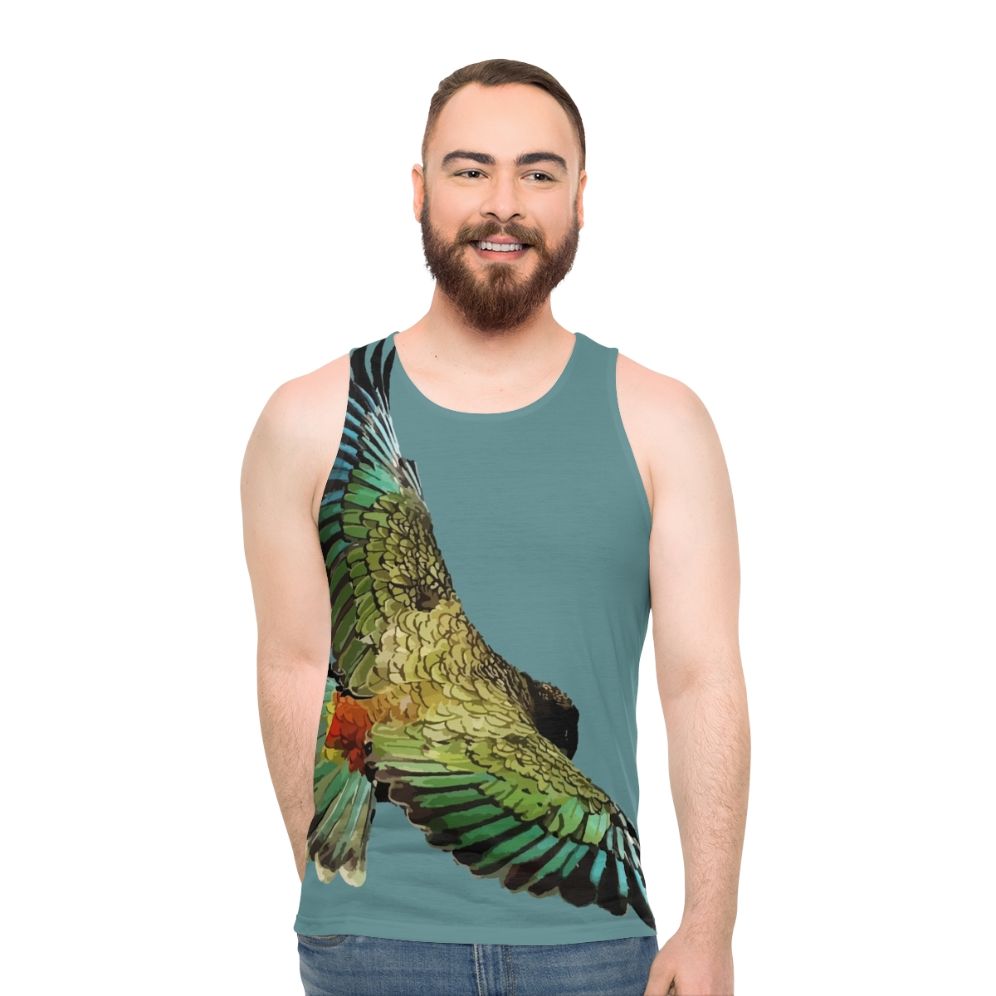 Kea bird unisex tank top
