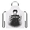 Keanu Reeves-inspired apron featuring various action movie references