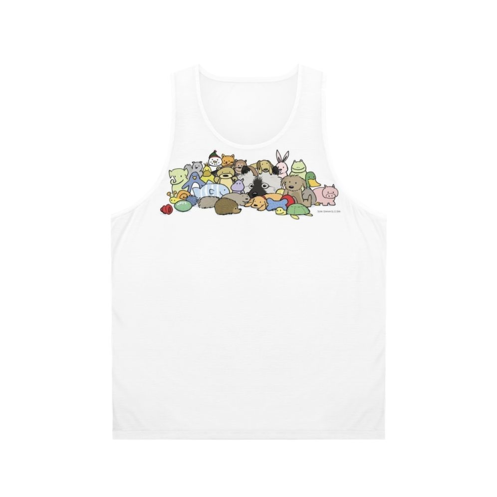 Keeshond Dog Cartoon Tank Top
