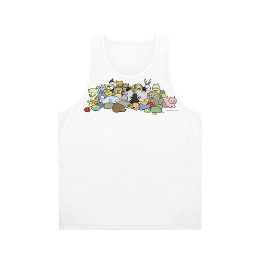 Keeshond Dog Cartoon Tank Top