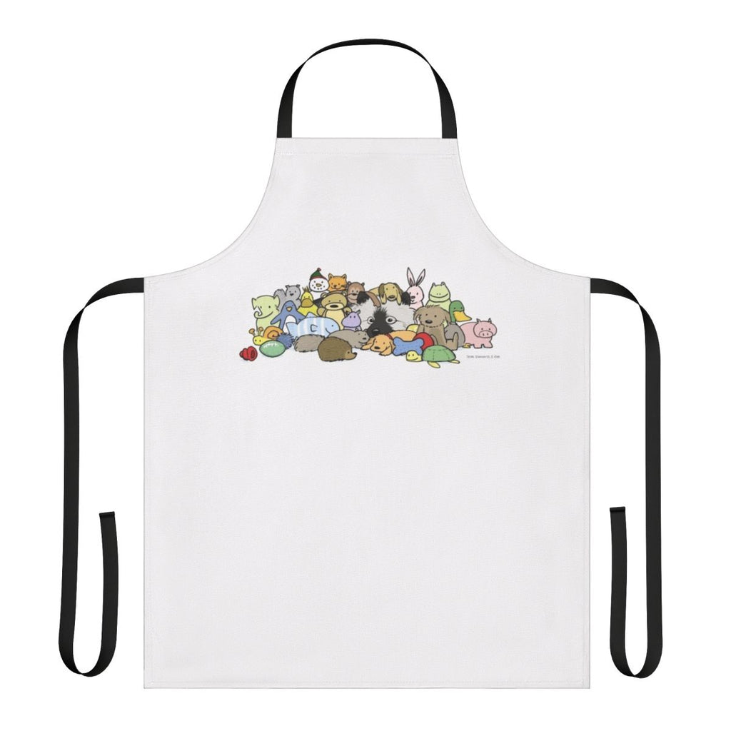 Keeshond with Toys Apron featuring a cute keeshond dog design