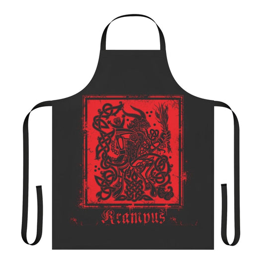 Keltic Krampus Apron featuring traditional Celtic and Germanic holiday design