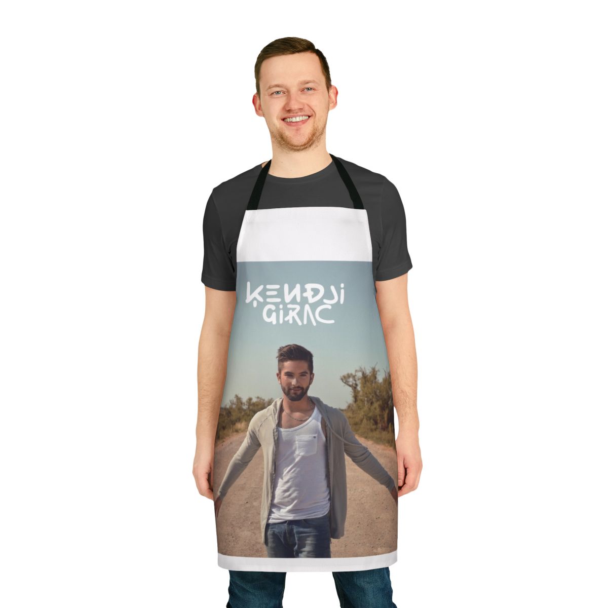 Kendji Girac themed apron with album cover design