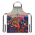 Kendrick Lamar inspired abstract and colorful apron with vibrant patterns and designs