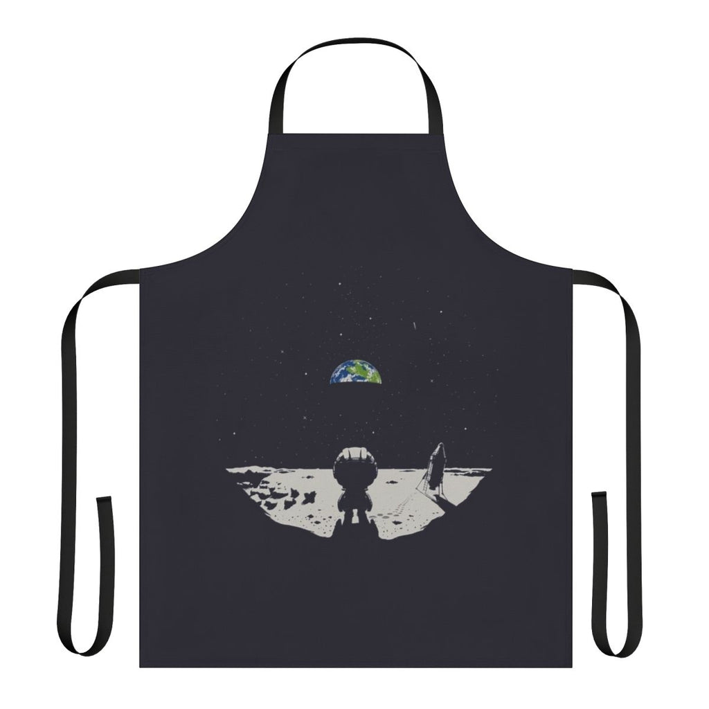 Kerbal-inspired cooking apron featuring a lonely space scene