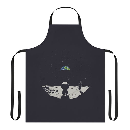 Kerbal-inspired cooking apron featuring a lonely space scene