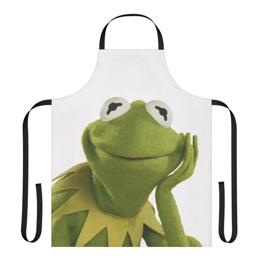Kermit the Frog-inspired apron with a playful, muppet-themed design