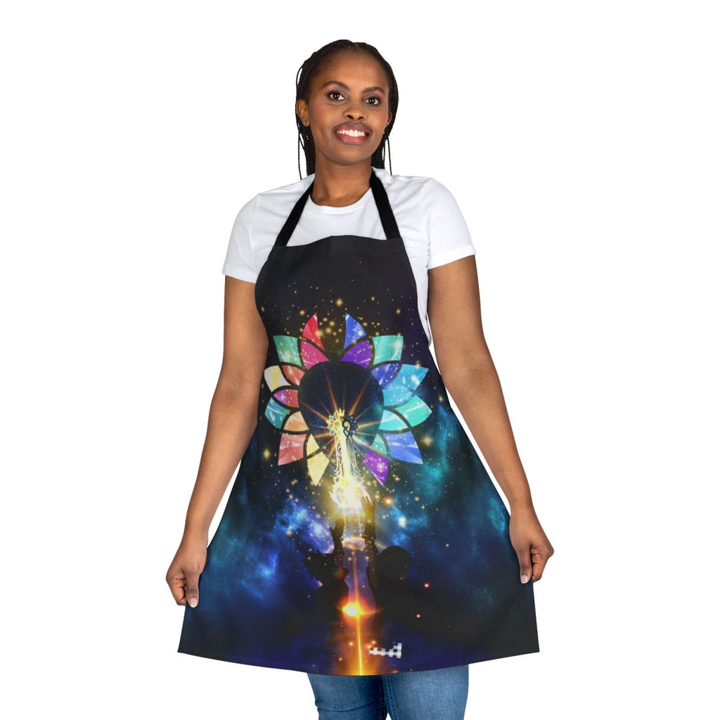 A stylized apron featuring the iconic Keyblades from the Kingdom Hearts video game series.