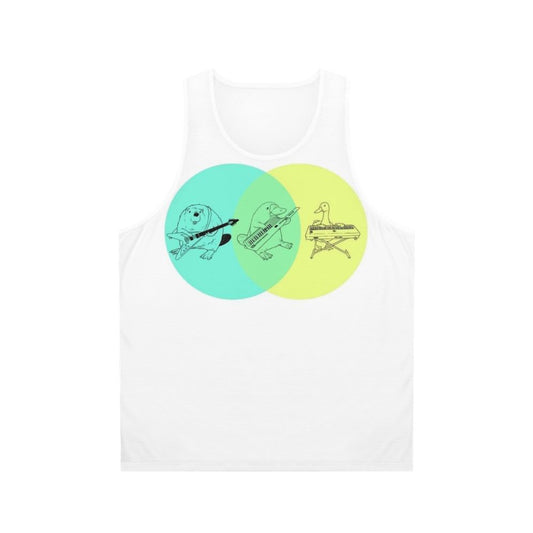 Keytar Platypus Venn Diagram Unisex Tank Top