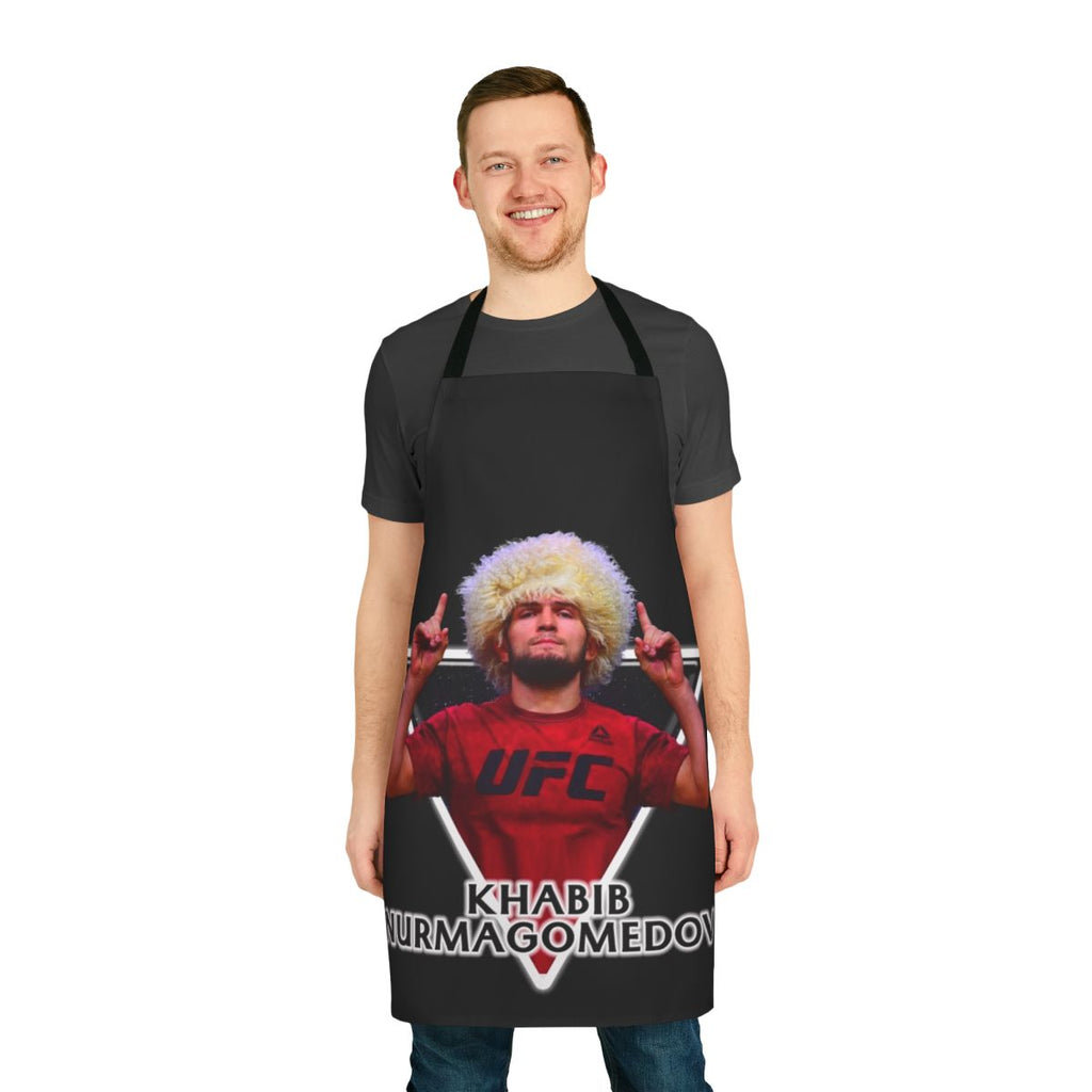 Khabib Nurmagomedov-inspired MMA apron featuring the UFC champion's iconic image