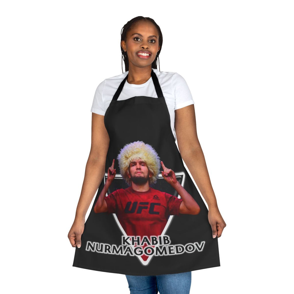 Khabib Nurmagomedov-inspired MMA apron featuring the UFC champion's iconic image