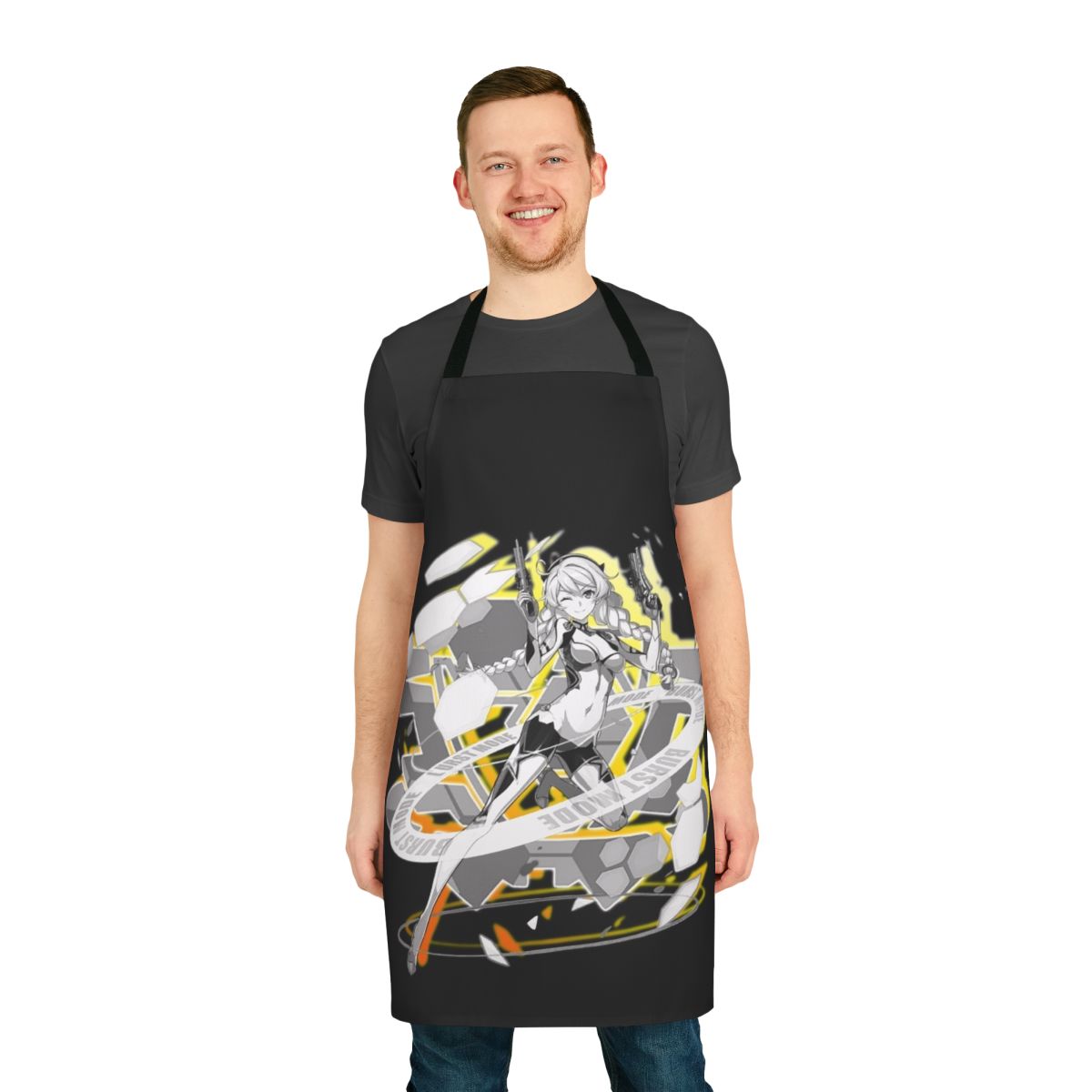 Kiana Kaslana inspired apron featuring Honkai Impact 3rd anime design