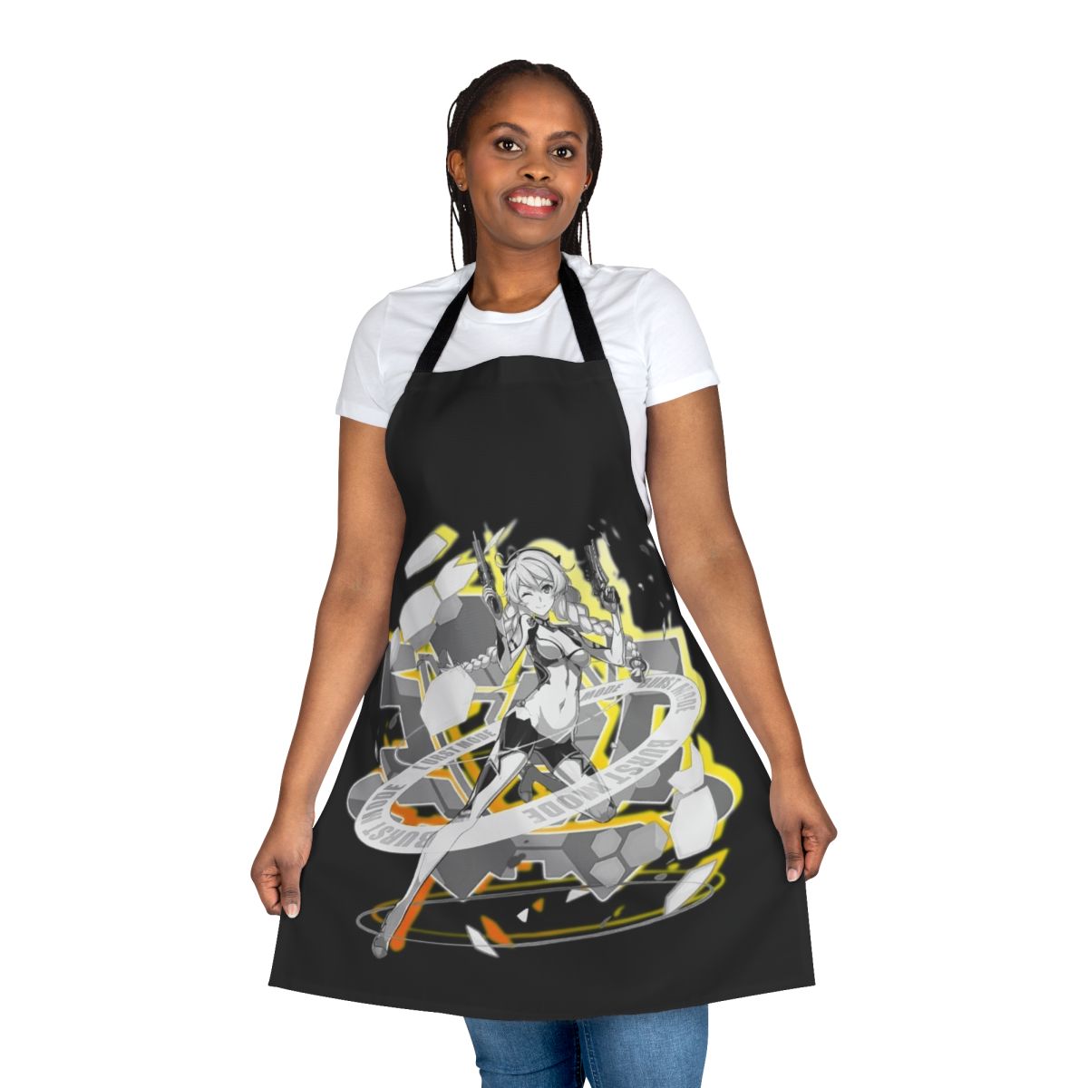 Kiana Kaslana inspired apron featuring Honkai Impact 3rd anime design