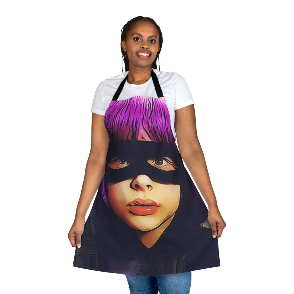 Kick-Ass-inspired apron featuring the comic book character Hitgirl