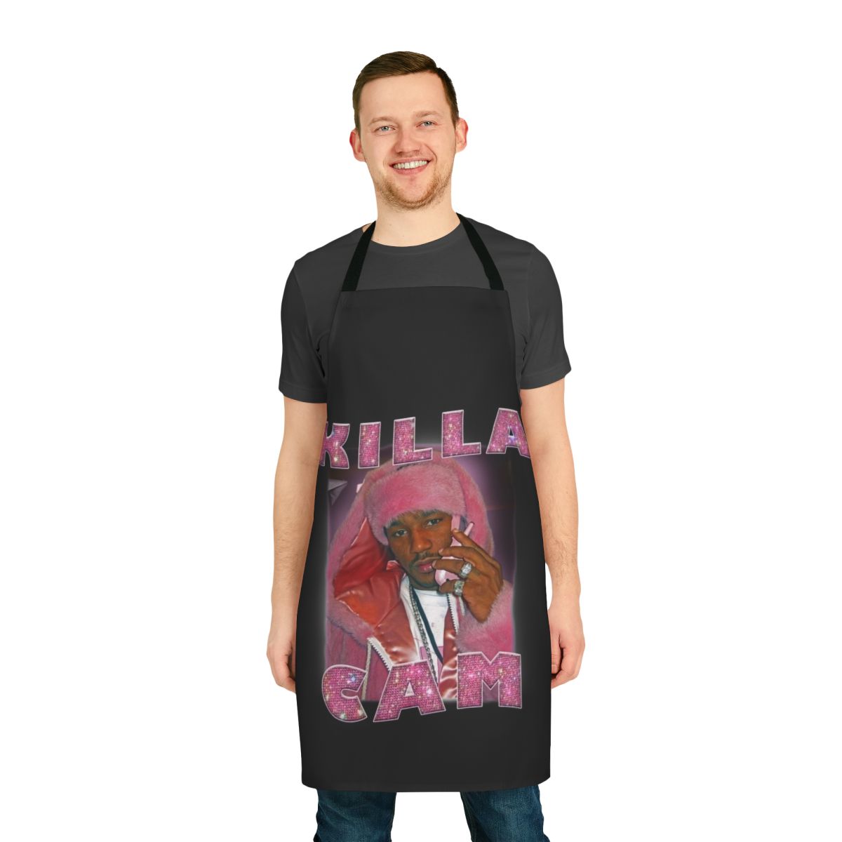 Killa Cam Bootleg Tee Shirt Apron featuring Camron and Dipset inspired vintage hip hop design