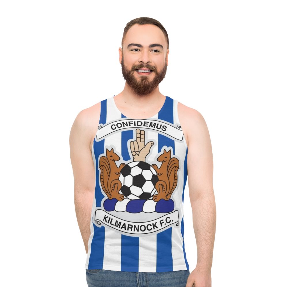 Kilmarnock Football Club Logo Stripes Unisex Tank Top