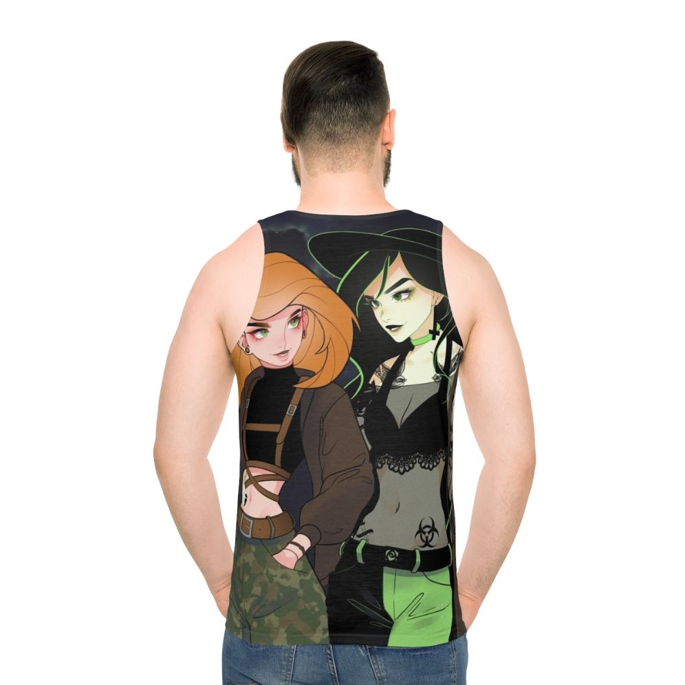 Kim and Shego Unisex Tank Top with Lesbian Couple Graphic