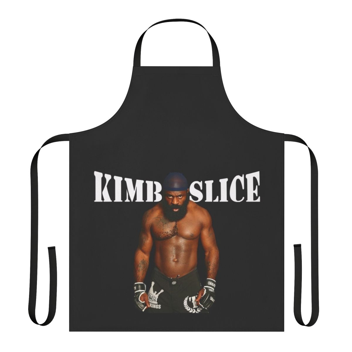 Kimbo Slice inspired cooking apron with MMA fighter memorial design