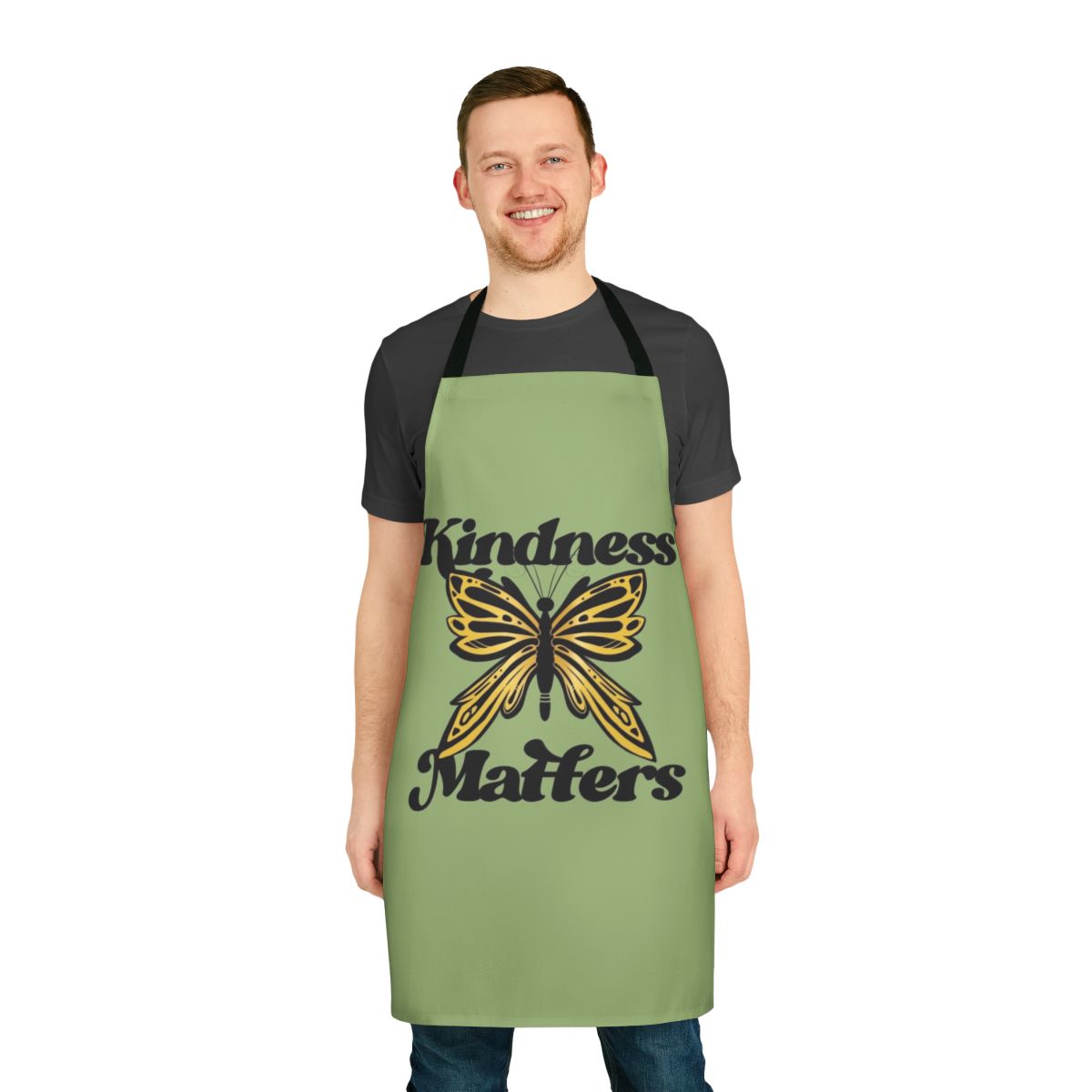 Kindness Matters Butterfly Apron with Nature Motif for Teachers