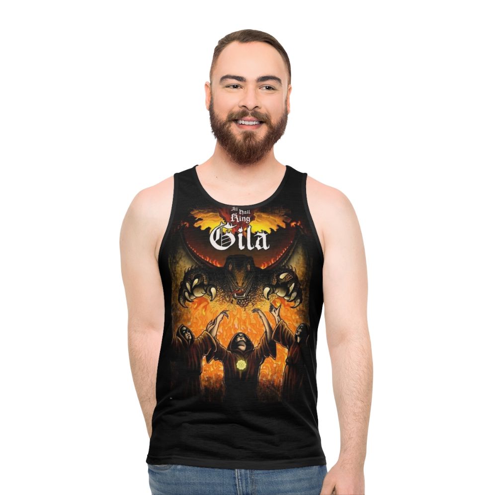 Unisex King Gizzard and the Lizard Wizard Tank Top with Gila Monster and Dragon Designs