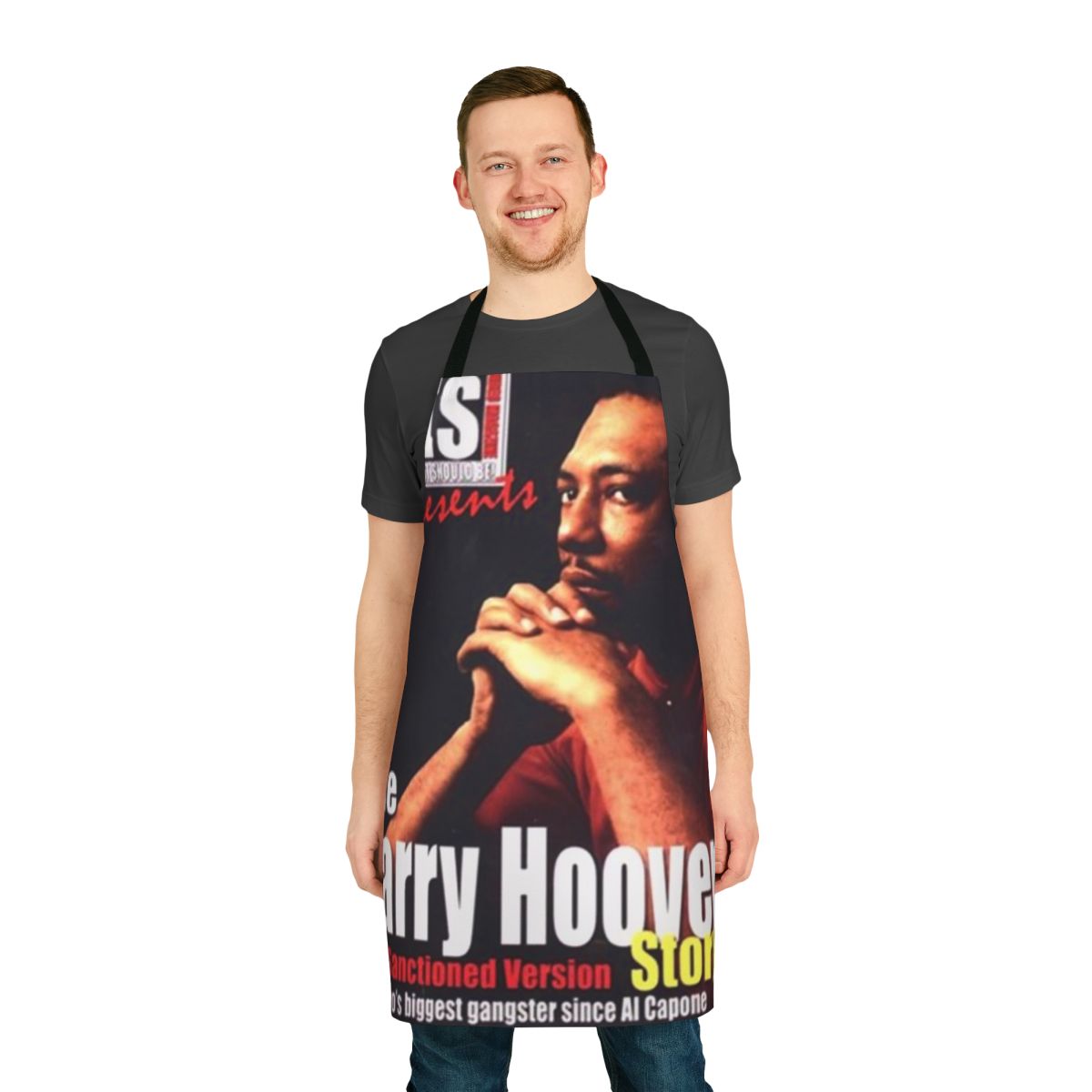 King Hoover inspired apron featuring a graphic design
