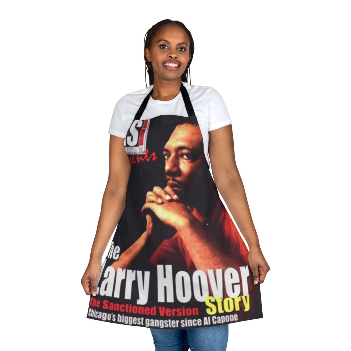 King Hoover inspired apron featuring a graphic design