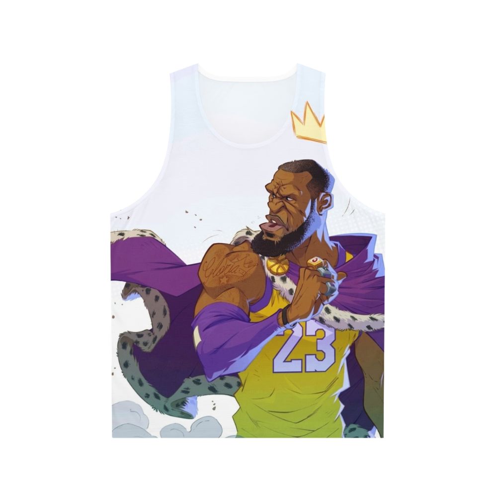 Unisex basketball tank top featuring the King, Lebron James