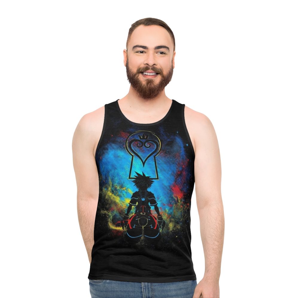 Kingdom Hearts Unisex Tank Top with Space Design