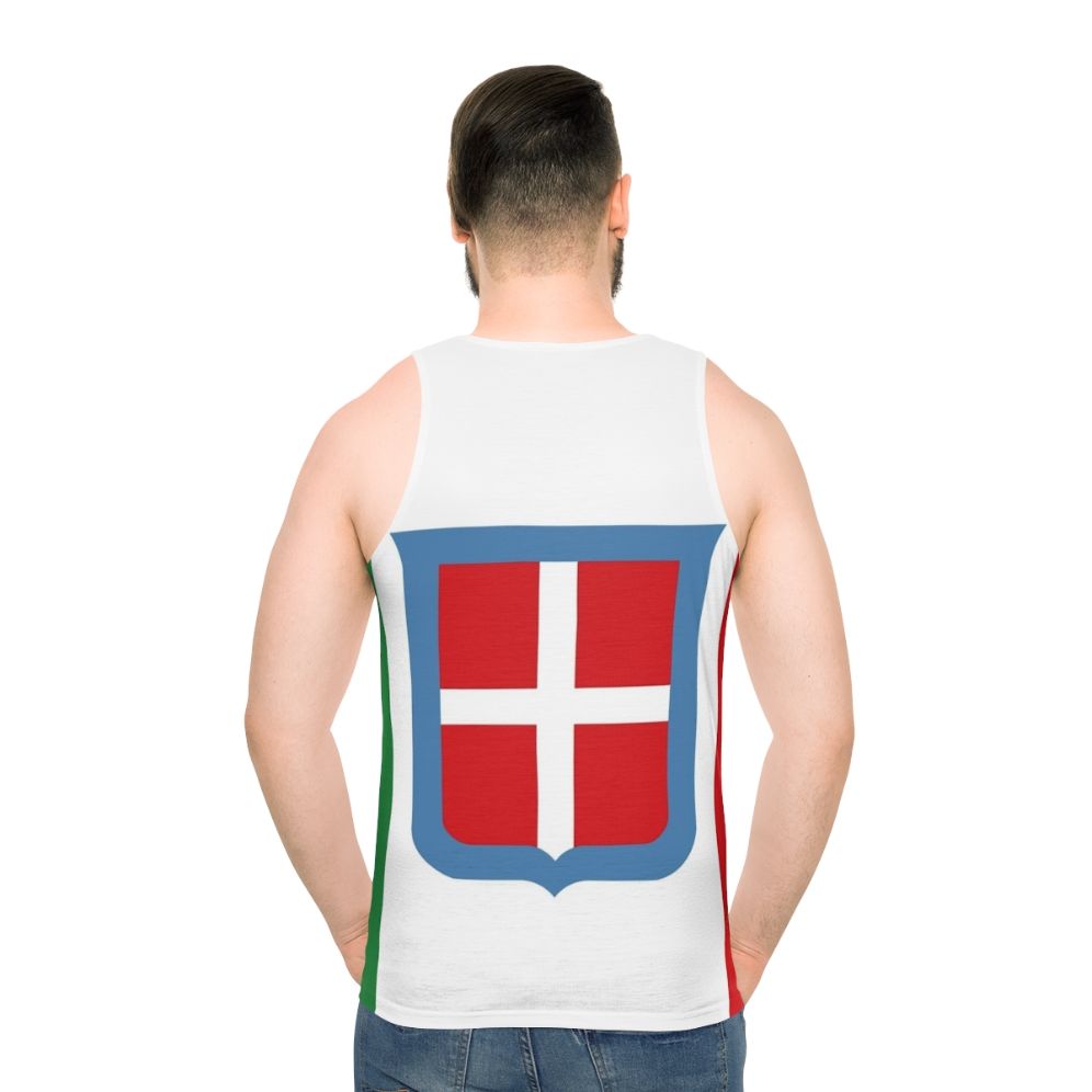 Kingdom of Italy 1861 flag design on a unisex tank top
