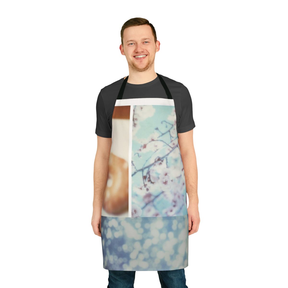Kinoko Teikoku-inspired Sakura Ga Saku Mae Ni design printed on a high-quality kitchen apron