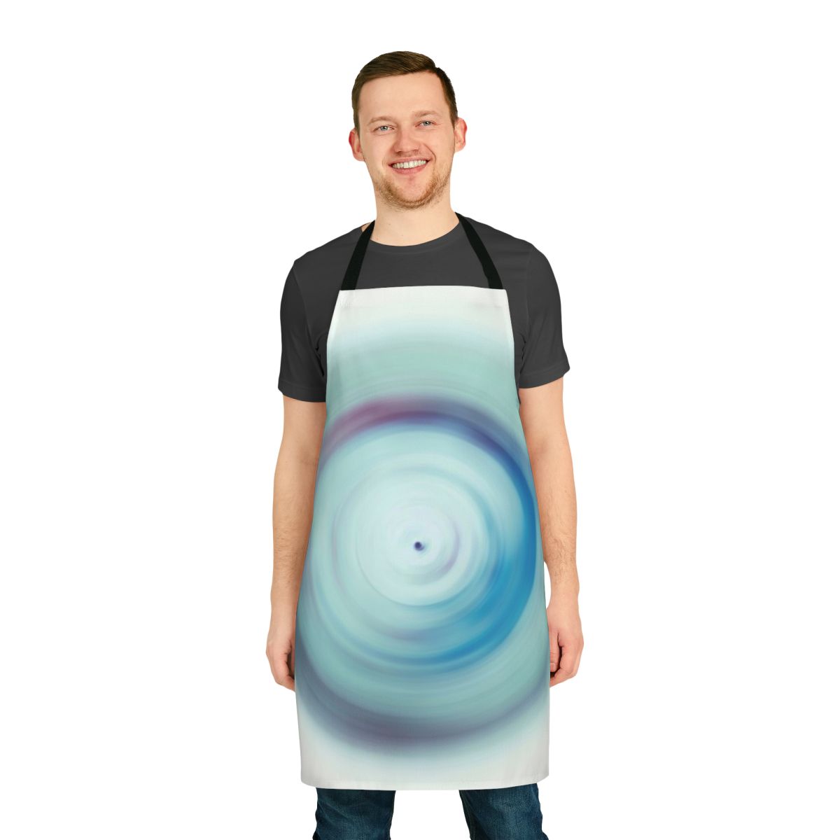 Swirl apron inspired by the Japanese band Kinoko Teikoku
