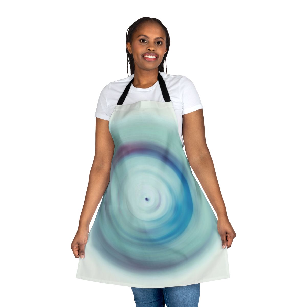 Swirl apron inspired by the Japanese band Kinoko Teikoku
