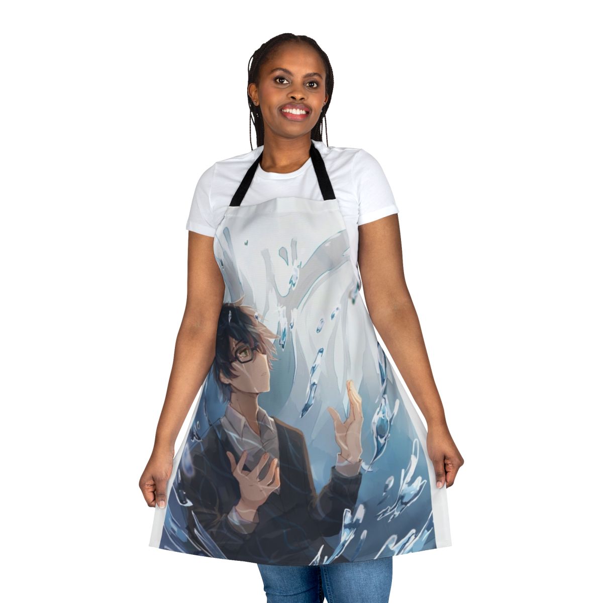 Kiriyama-inspired apron, featuring a character from the anime "March Comes in Like a Lion"